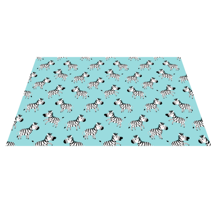 Cartoon Zebras kids vinyl carpet - TenStickers