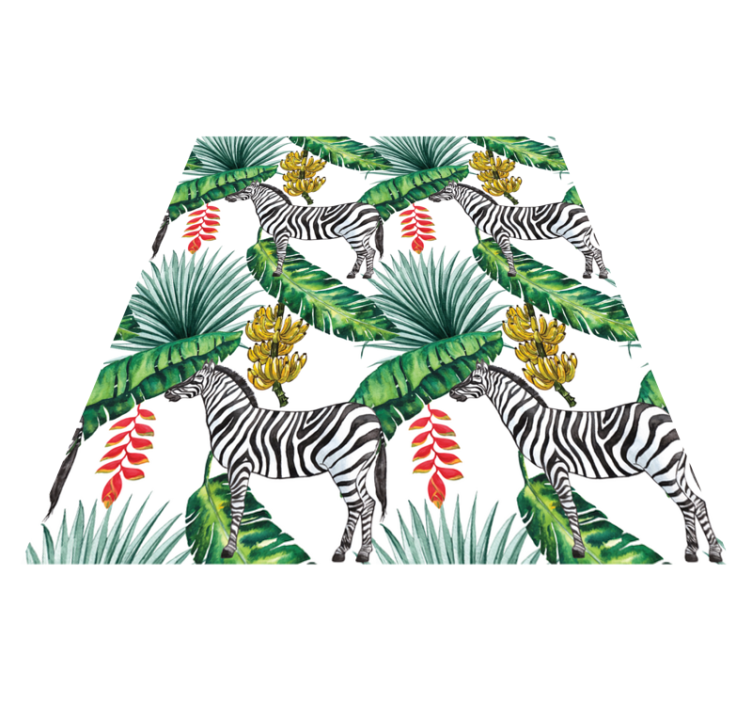 Tropical Zebra animal vinyl carpet - TenStickers