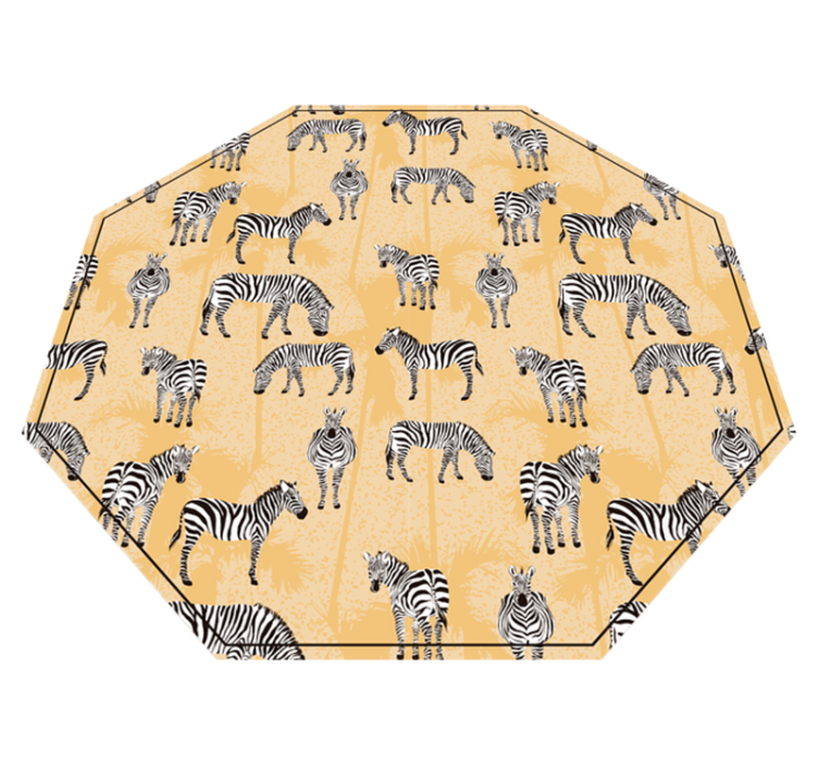 Zebra Safari Pattern animal print vinyl carpet - TenStickers