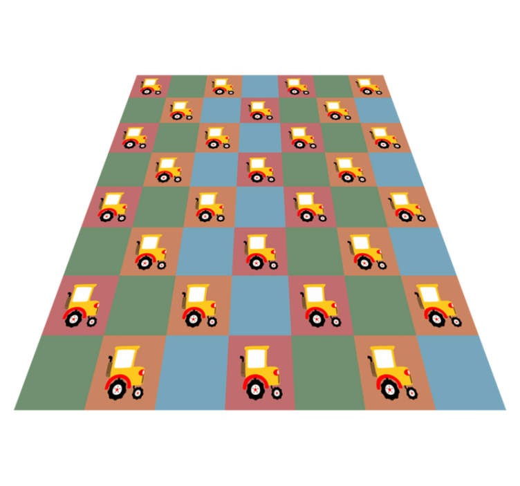 Tractor Pattern kids vinyl carpet - TenStickers