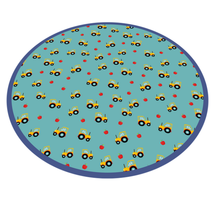 Playful Tractor Motif kids vinyl carpet - TenStickers