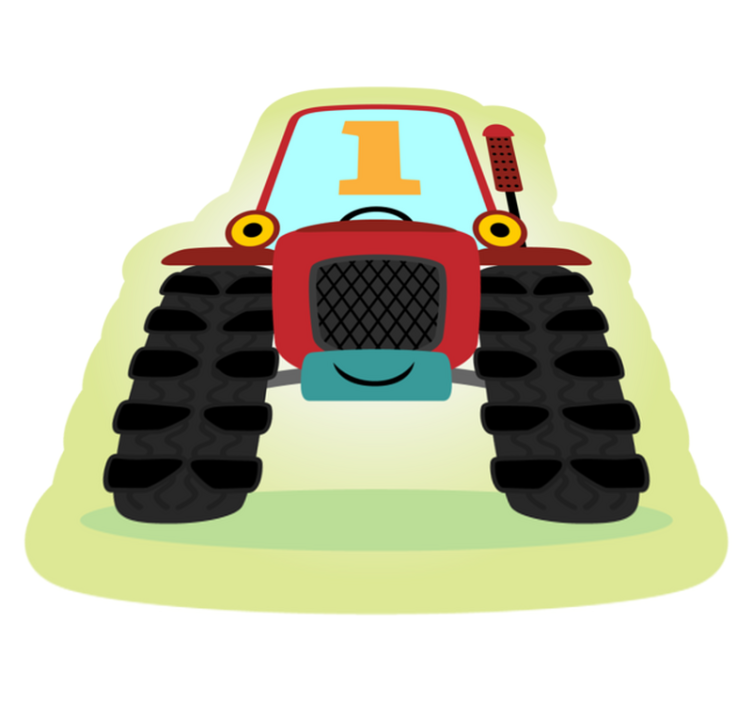 Tractor Illustration kids vinyl carpet - TenStickers