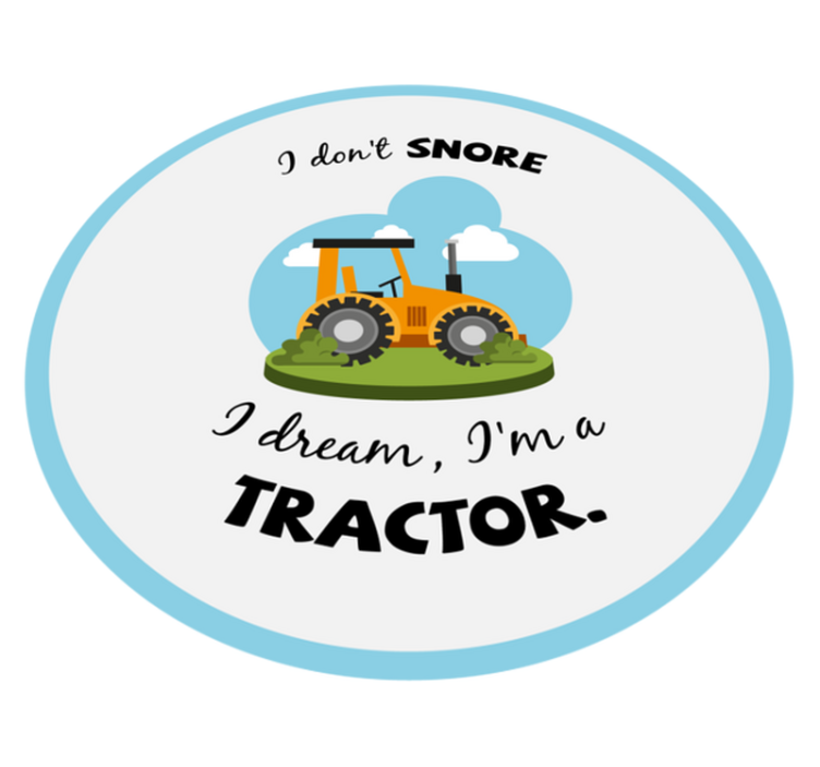 I don't snore, I dream I'm a tractor custom rug - TenStickers