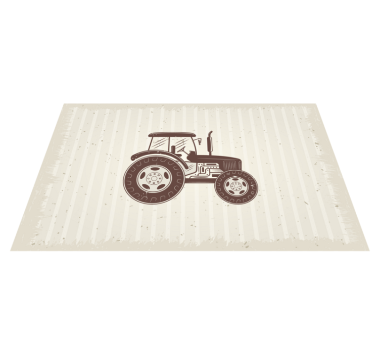 Rustic Tractor Representation texture vinyl carpet - TenStickers