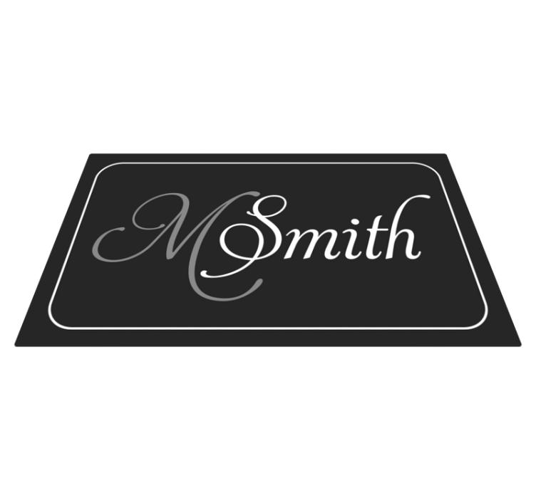 Customizable Monogram custom vinyl carpet - TenStickers