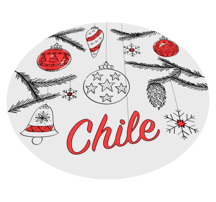 Chile Holiday Ornamentation Christmas vinyl carpet - TenStickers