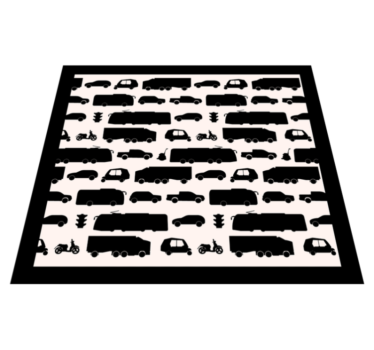 Vehicle Silhouettes road vinyl carpet - TenStickers