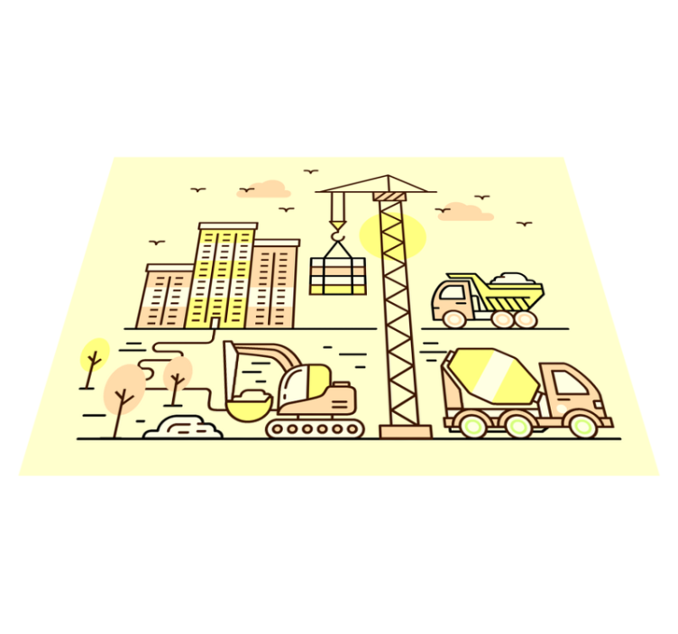 Urban Construction kids vinyl carpet - TenStickers