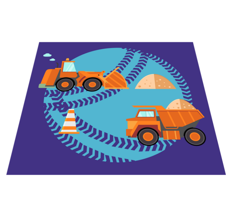 Construction Playzone kids vinyl carpet - TenStickers