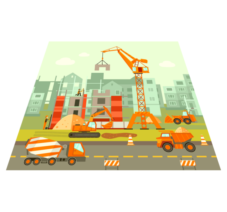 Construction Playground kids vinyl carpet - TenStickers