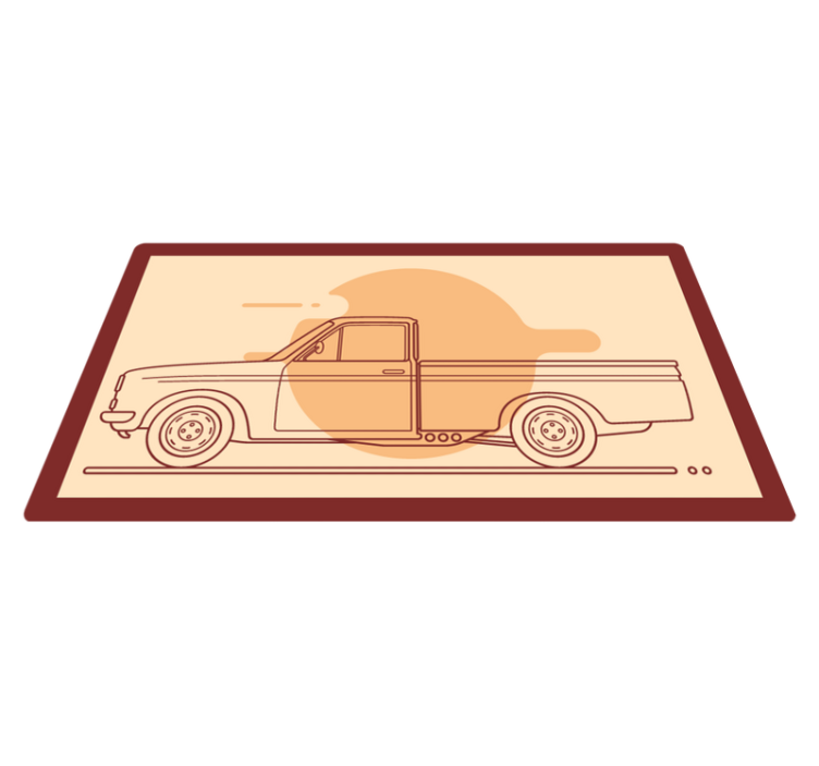 Toy Vehicle Illustration kids vinyl carpet - TenStickers
