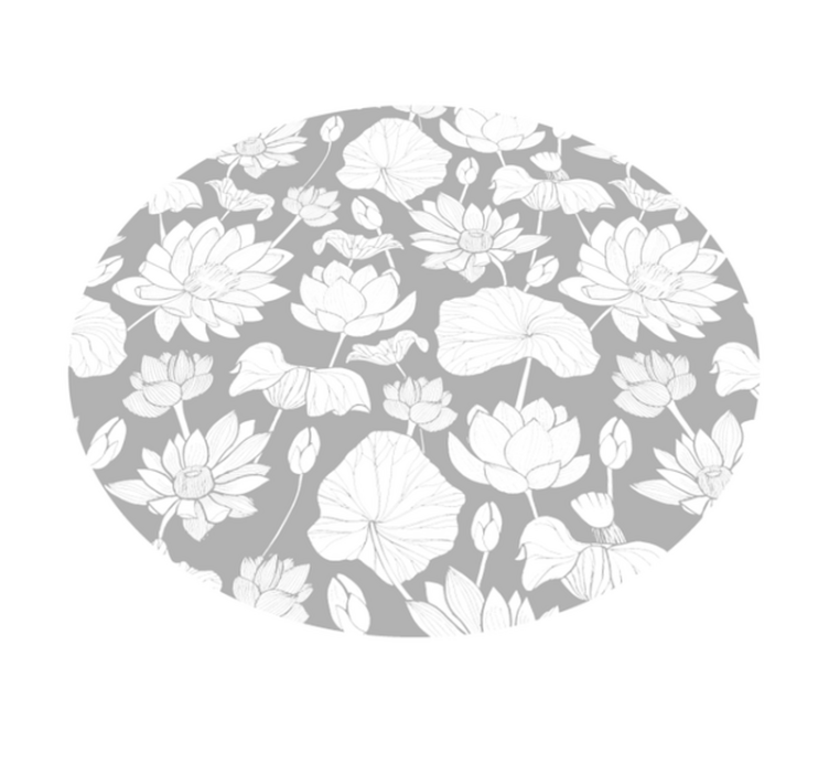 Botanical Monochrome floral vinyl carpet - TenStickers