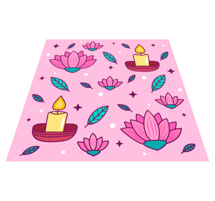Lotus Blossom Ambience floral vinyl carpet - TenStickers