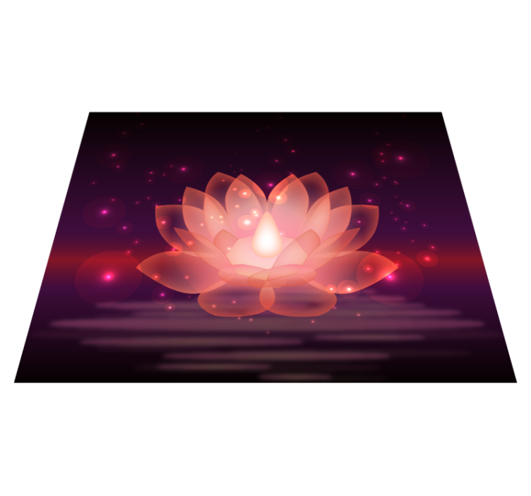 Cosmic Lotus Design mandala vinyl carpet - TenStickers
