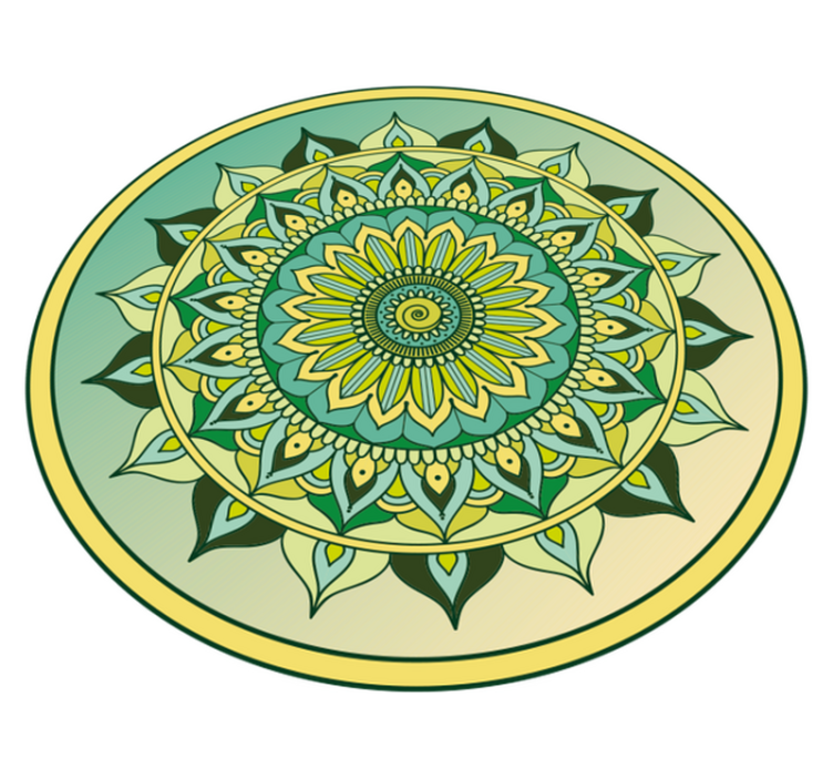 Vibrant mandala pattern mandala vinyl carpet - TenStickers