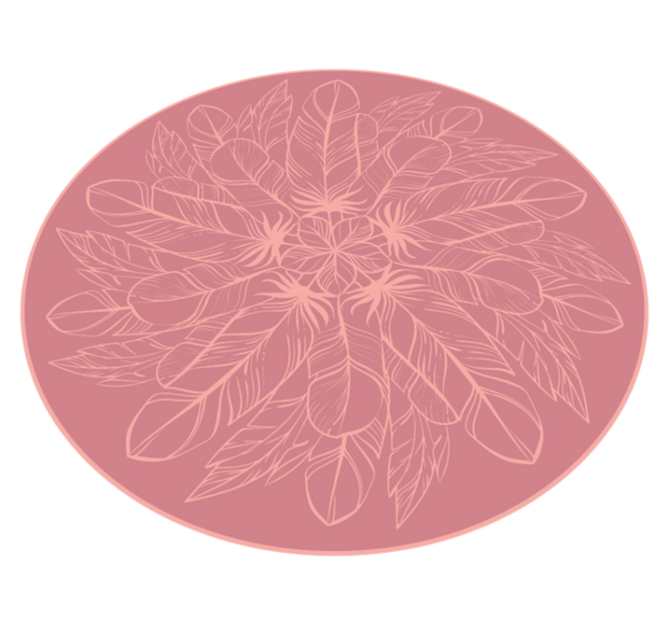 Botanical Symmetry floral vinyl carpet - TenStickers