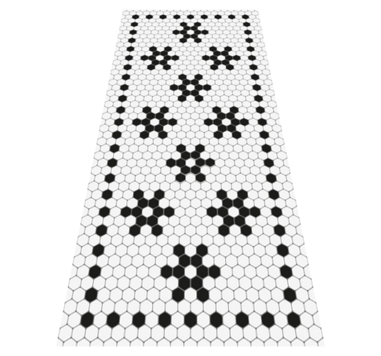 Mosaic Hexagons tile vinyl carpet - TenStickers
