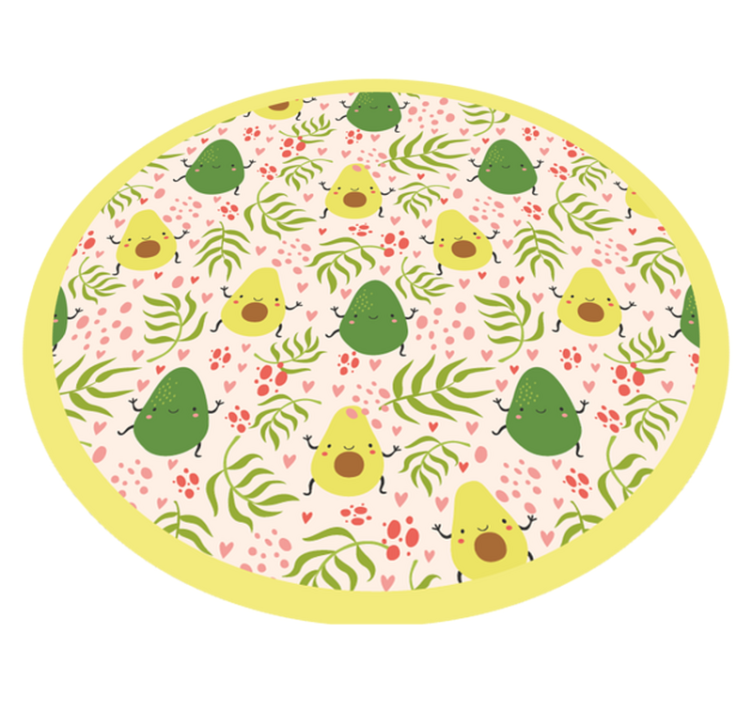 Avocado Fun Pattern kids vinyl carpet - TenStickers
