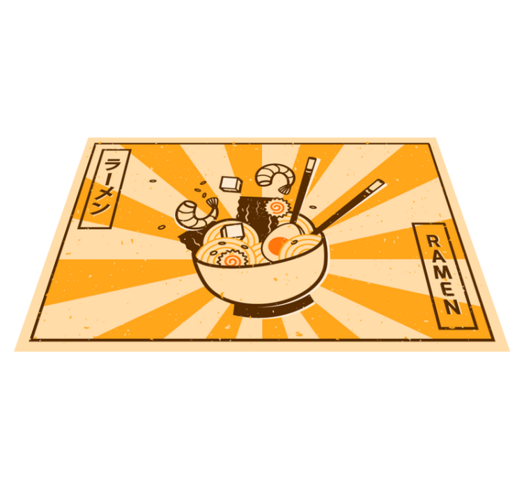 Ramen Illustration kitchen vinyl carpet - TenStickers