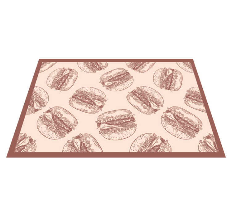 Burger Illustrations animal vinyl carpet - TenStickers