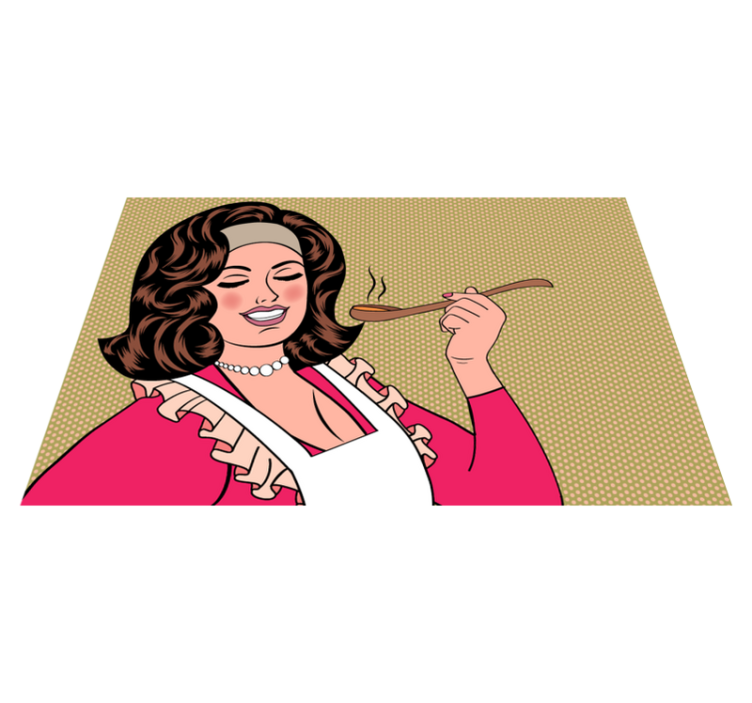 Cooking Cartoon Character kitchen vinyl carpet - TenStickers