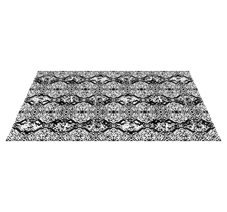 White snake skin animal print vinyl rug - TenStickers