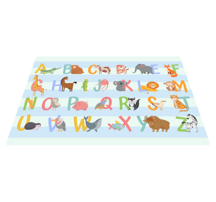 Alphabet Animal Parade kids vinyl carpet - TenStickers