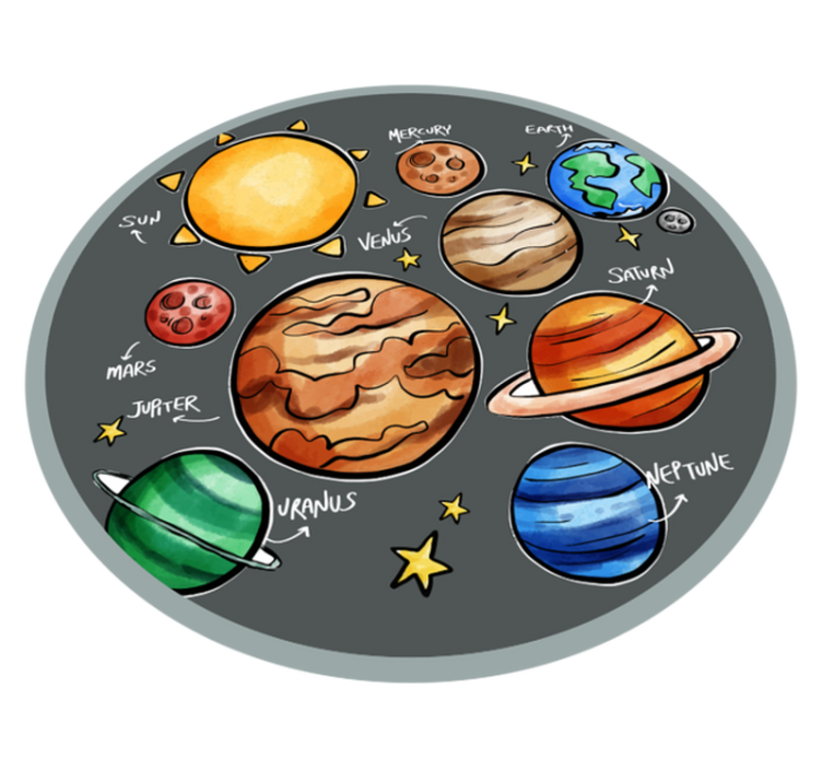 Solar System Playzone game vinyl carpet - TenStickers