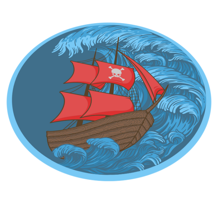 Pirate Playtime game vinyl carpet - TenStickers