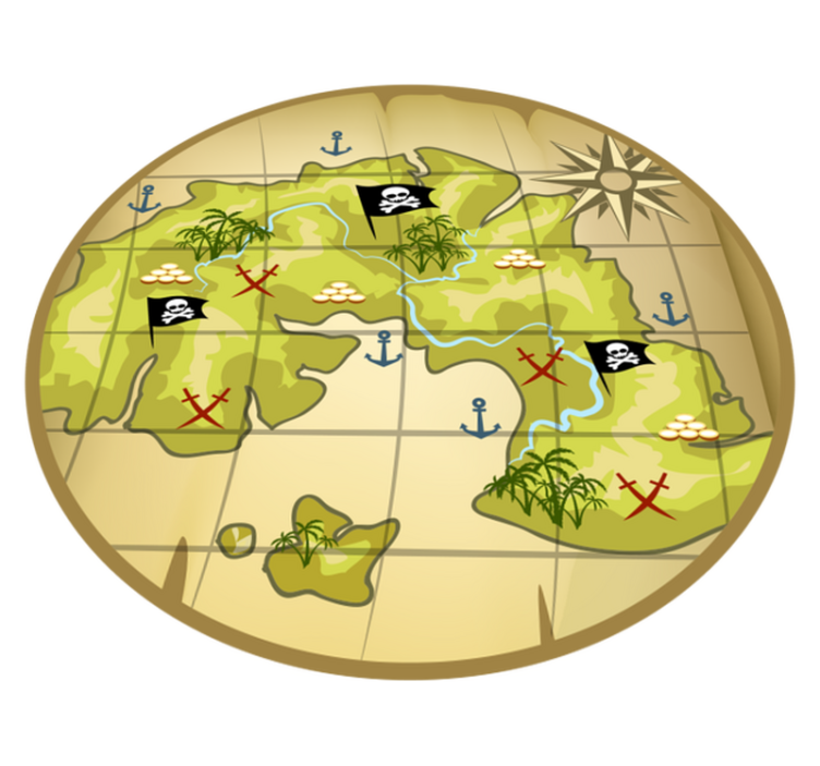 Treasure Hunt Adventure game vinyl carpet - TenStickers