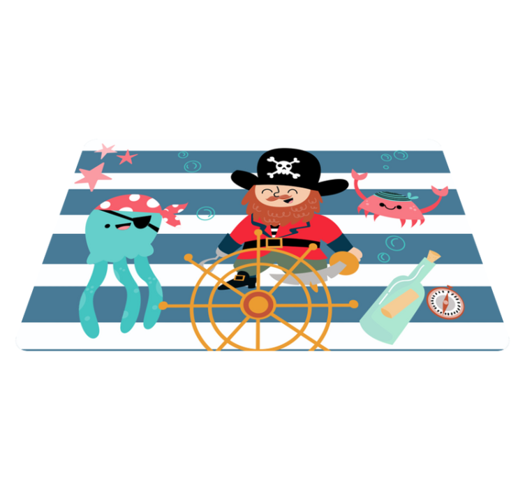 Pirate Adventure Imagery kids vinyl carpet - TenStickers