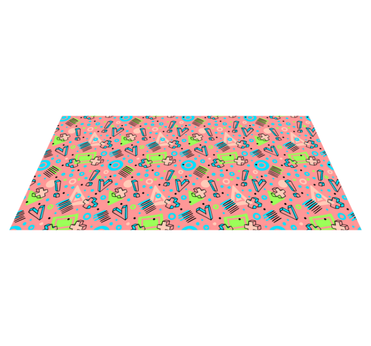 Playful Geometrics kids vinyl carpet - TenStickers