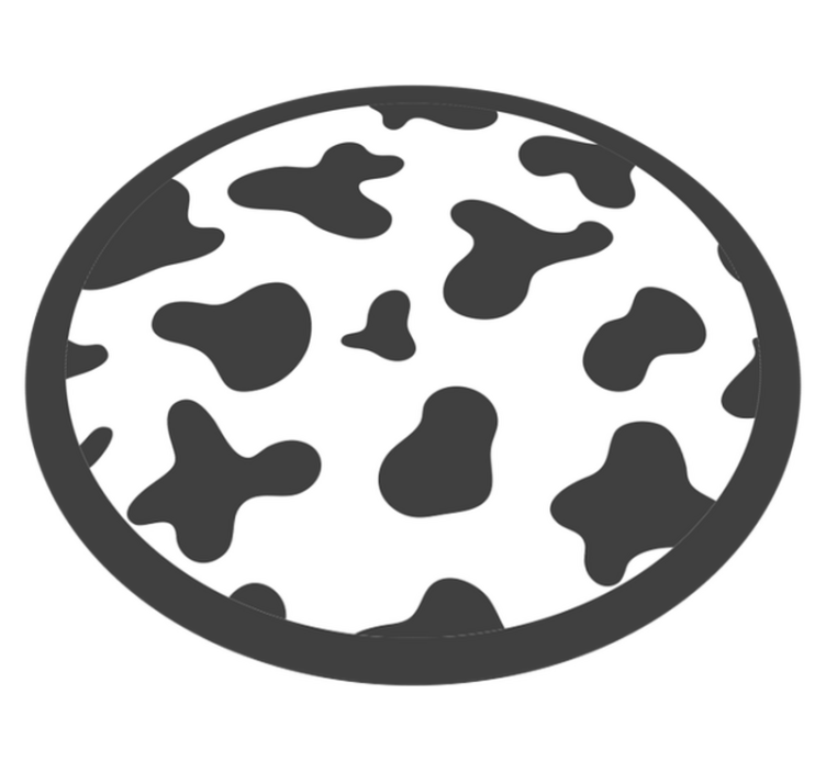 Cowhide Circular Motif animal print vinyl carpet - TenStickers