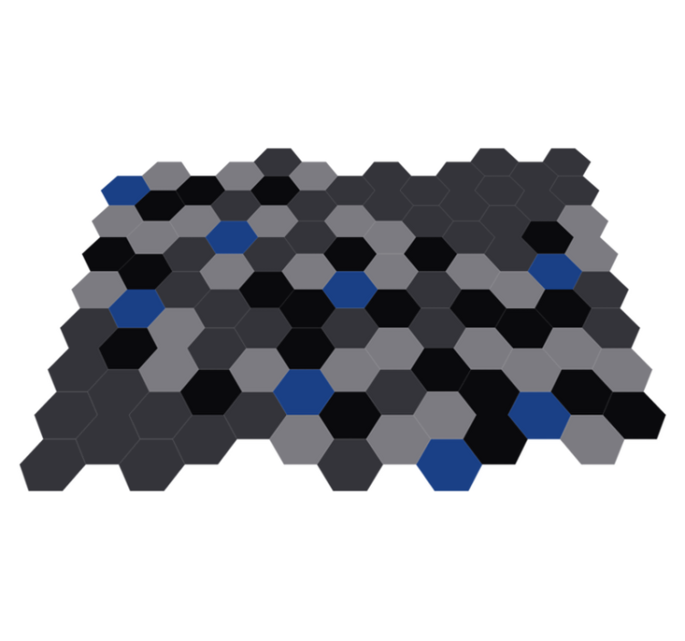 Hexagonal Shades geometric vinyl carpet - TenStickers
