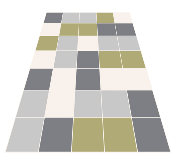 Tile vinyl carpet geometric pattern design - TenStickers