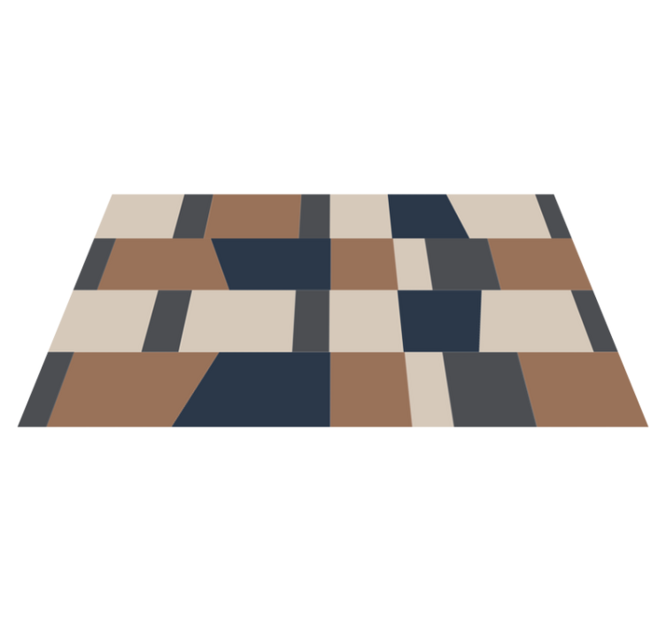 Geometric Stripe Pattern striped vinyl carpet - TenStickers