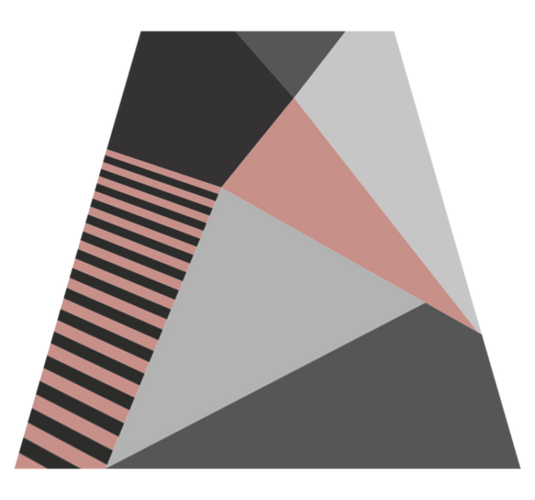 Triangular geometric motif modern vinyl carpet - TenStickers