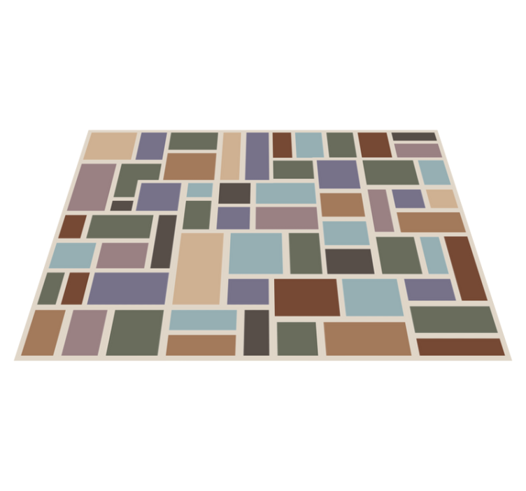 Cubist Mosaic geometric vinyl carpet - TenStickers
