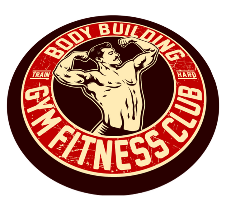 Fitness Club Emblem teen vinyl carpet - TenStickers