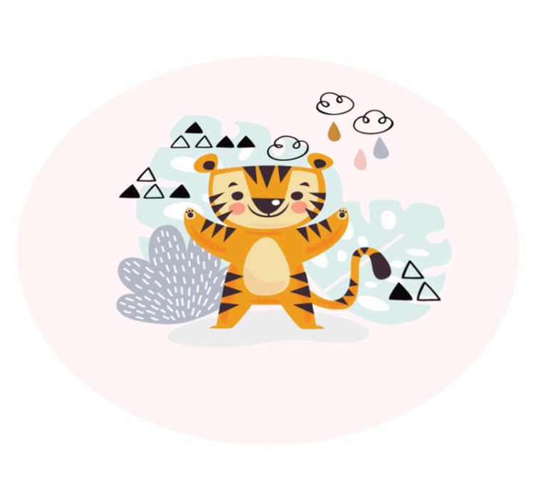 Cheerful Tiger nursery vinyl carpet - TenStickers