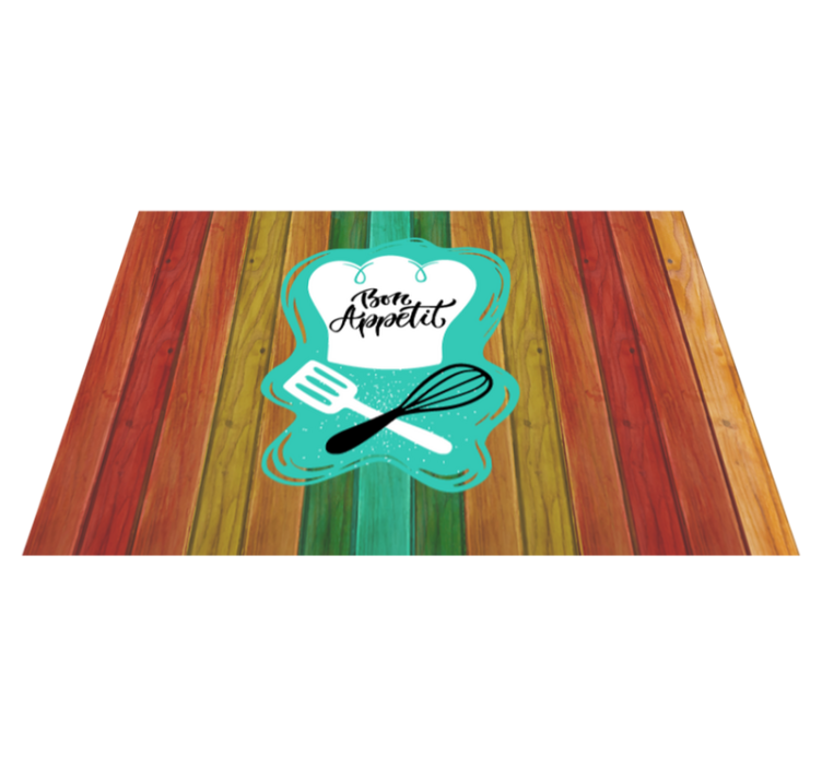 Bon Appetit Emblem custom vinyl carpet - TenStickers