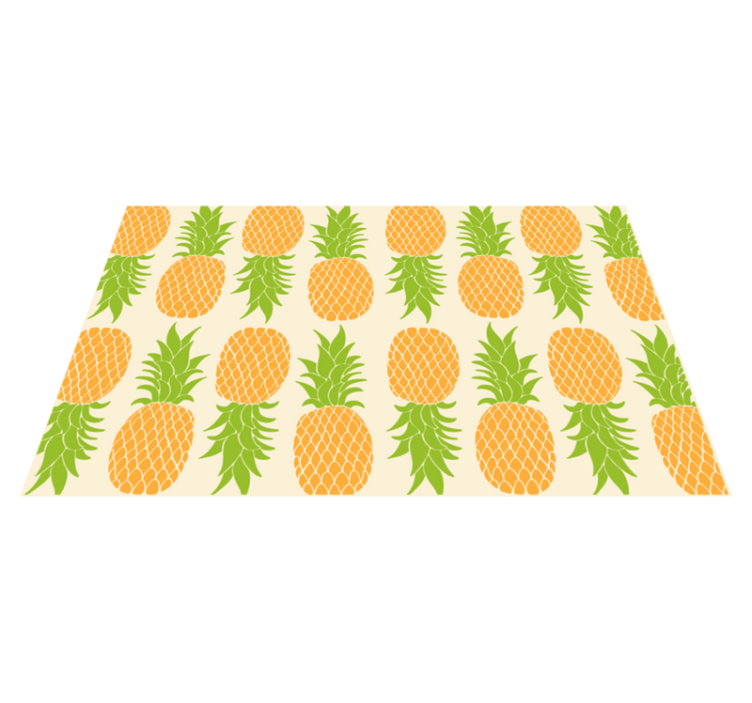 Pineapple Pattern floral vinyl carpet - TenStickers