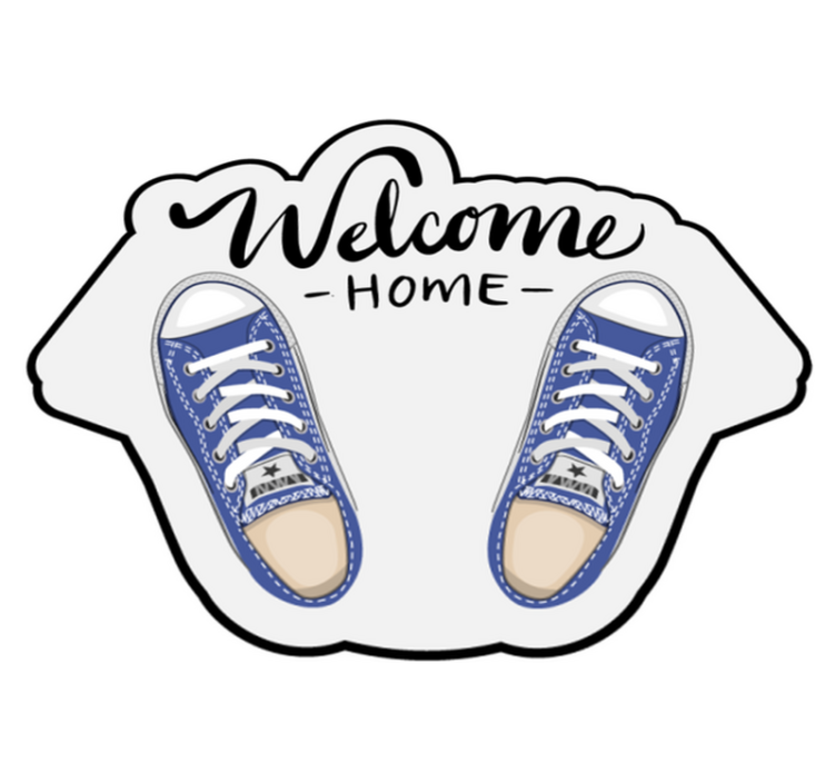 Welcome Footwear custom vinyl carpet - TenStickers