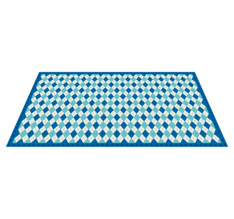 CHECKERED BLUE PATTERN tile vinyl carpet - TenStickers