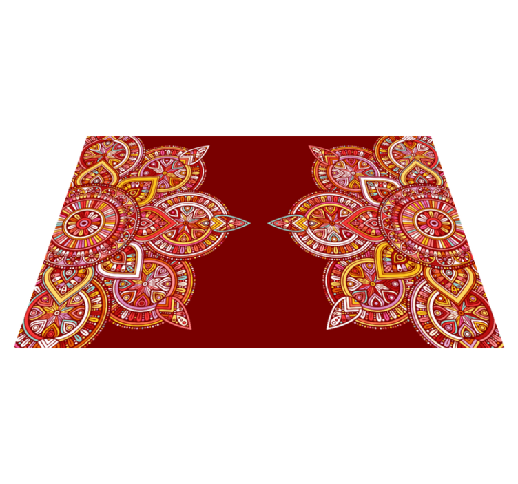 Vibrant Geometric Motifs mandala vinyl carpet - TenStickers