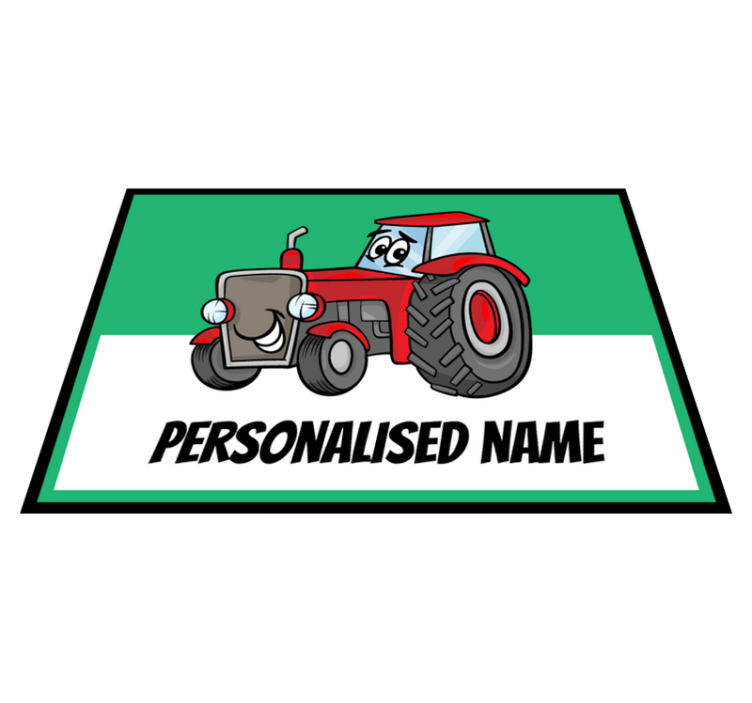 Personalized Tractor Graphic custom vinyl carpet - TenStickers