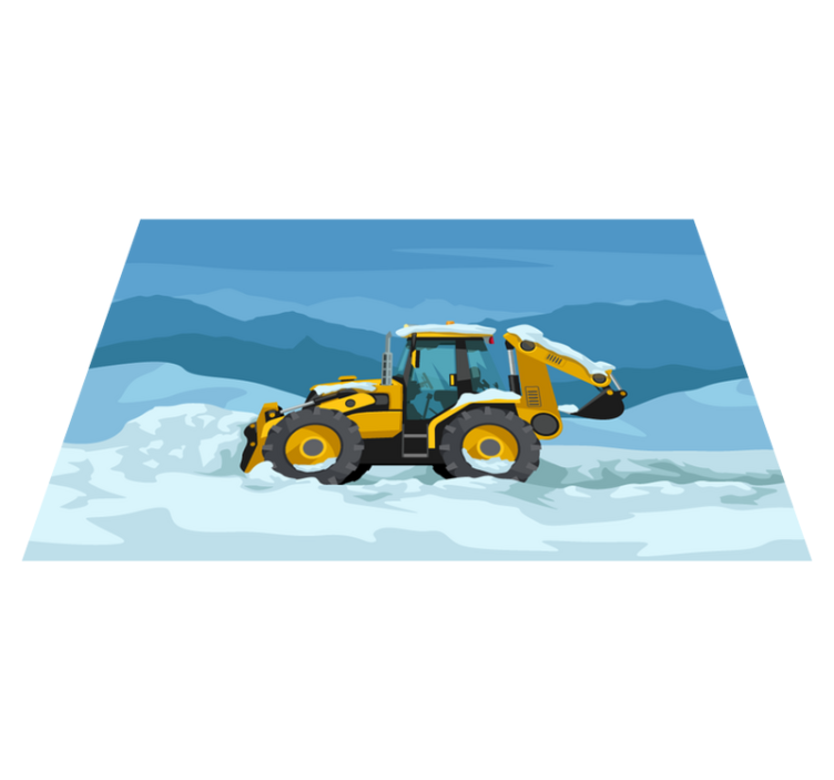 Construction Excavator kids vinyl carpet - TenStickers