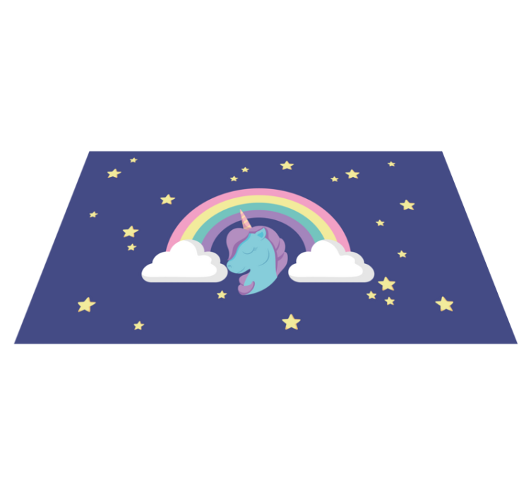 Unicorn Rainbow Graphic kids vinyl carpet - TenStickers