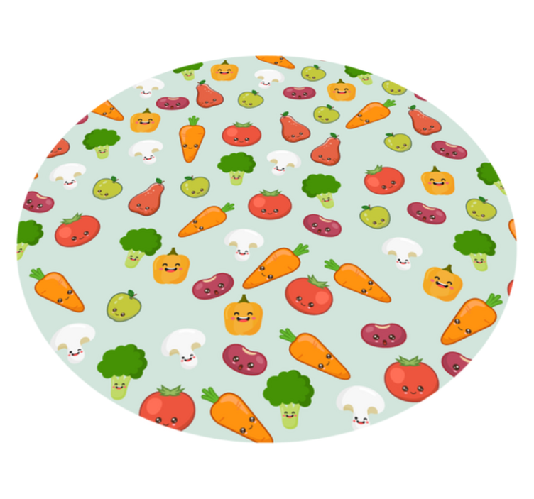 Cheerful Veggie Pattern nursery vinyl carpet - TenStickers