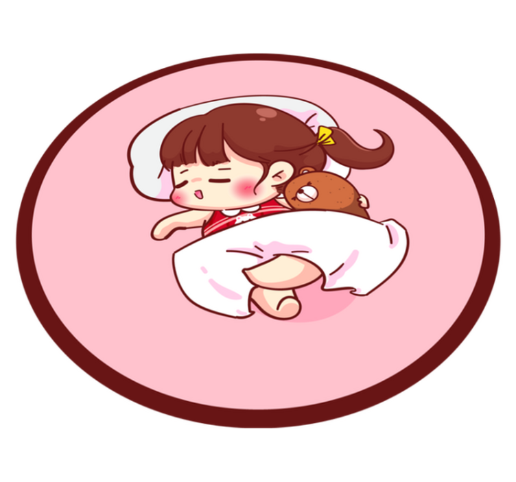 Sleeping Child Illustration kids vinyl carpet - TenStickers